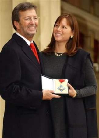 Eric Clapton with his wife Melia McEnery